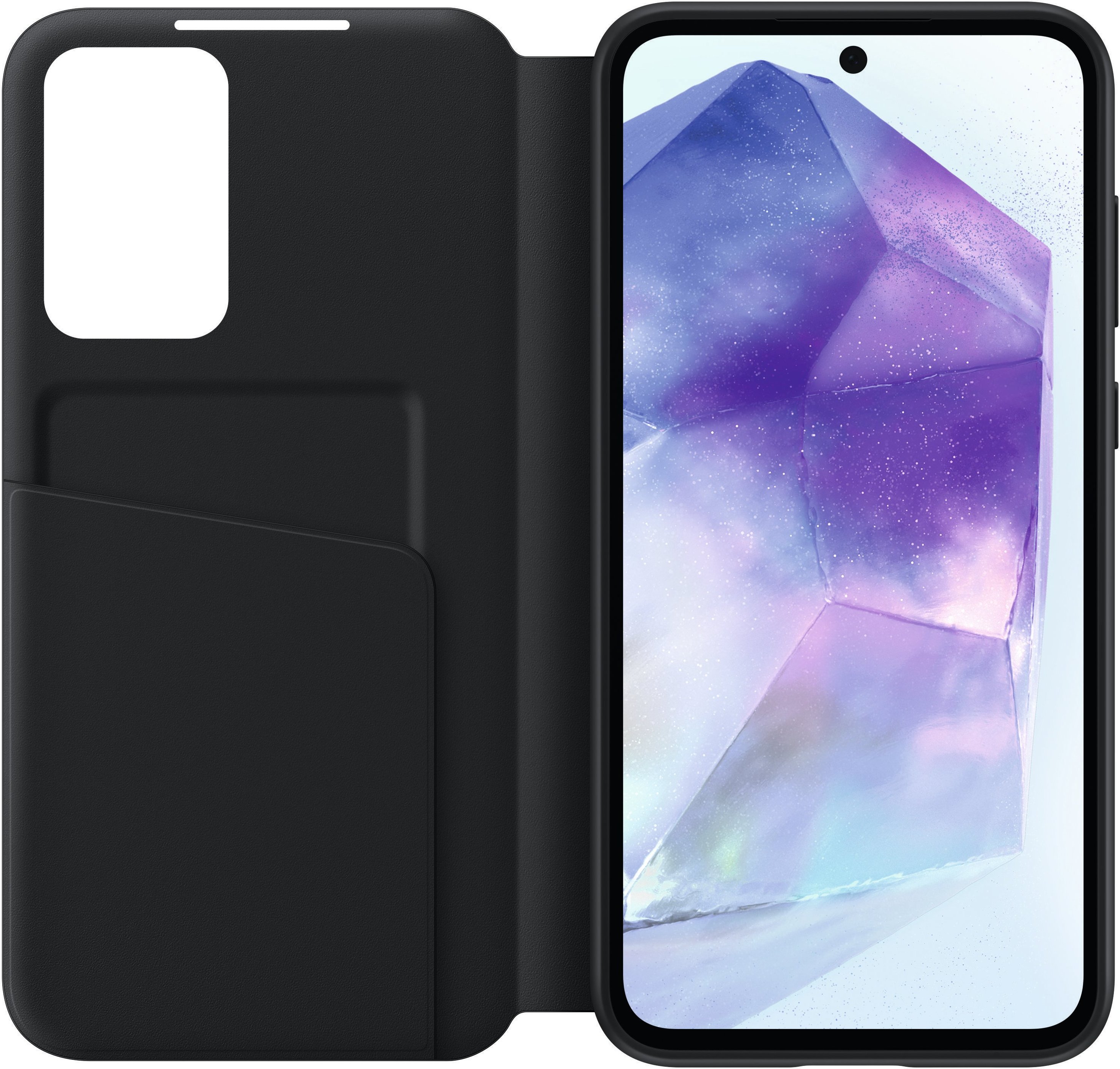 EF-ZA556 für Galaxy A55 Smart View Wallet Case Black Handyhülle