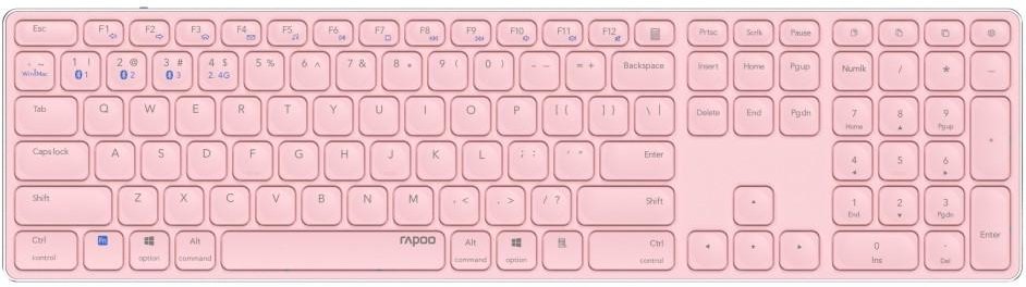 Kabellose Multi-Mode-Tastatur "E9800M", Pink, QWERTZ (00220284)