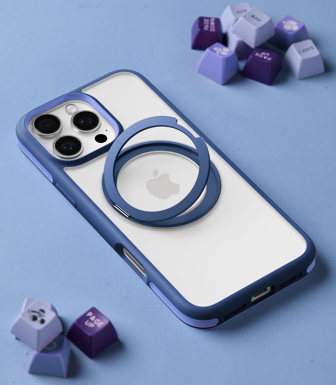 Ostand R Fusion Series für iPhone 16 Pro Navy Blue Handyhülle