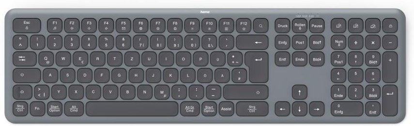Thumbnail - Multi-Device-Tastatur "WK-550", kabellos, Funk u. Bluetooth®, SW, QWERTZ DE (00173063)
