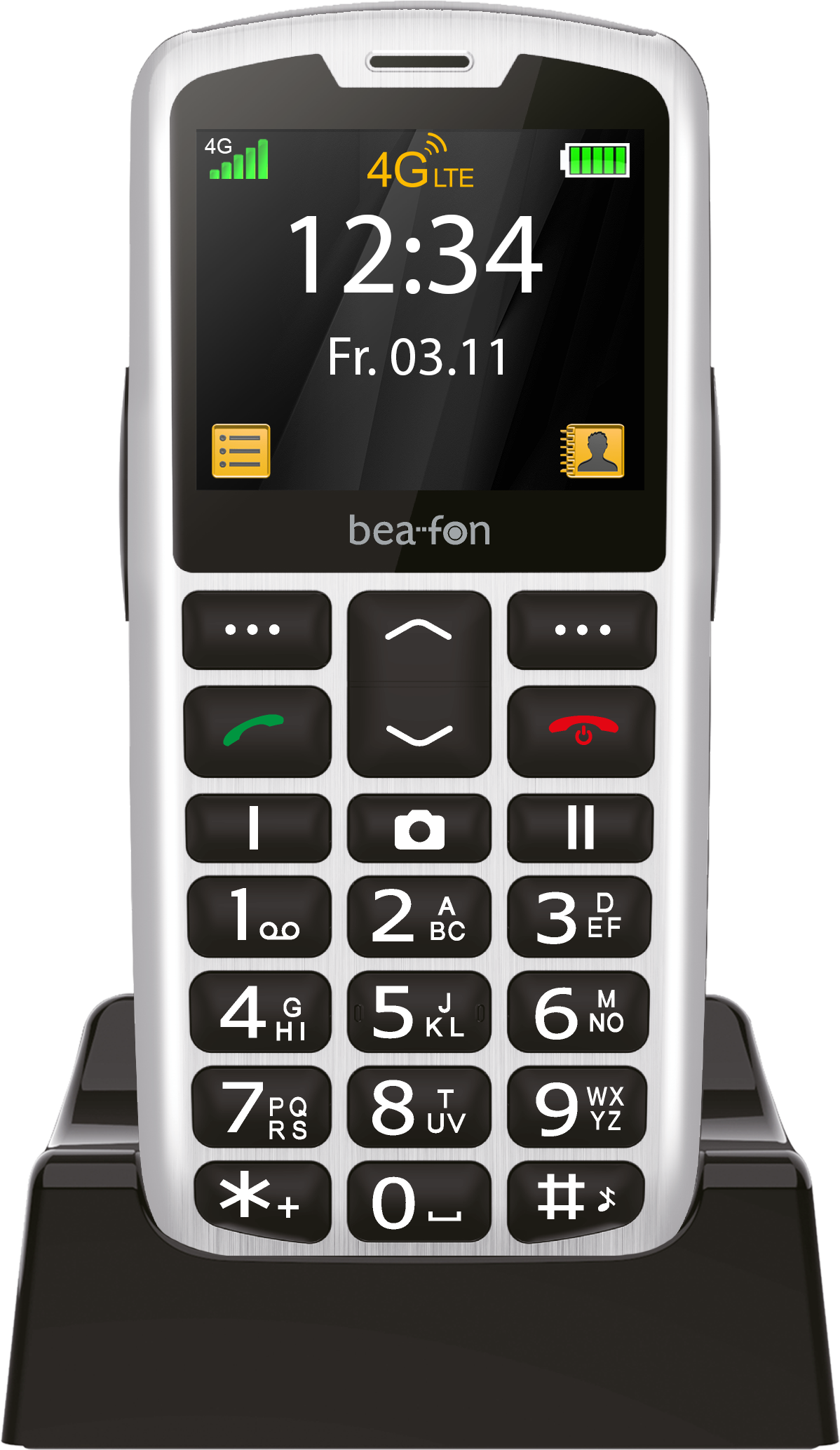 SL260 LTE (4G), Schwarz-Silber Handy