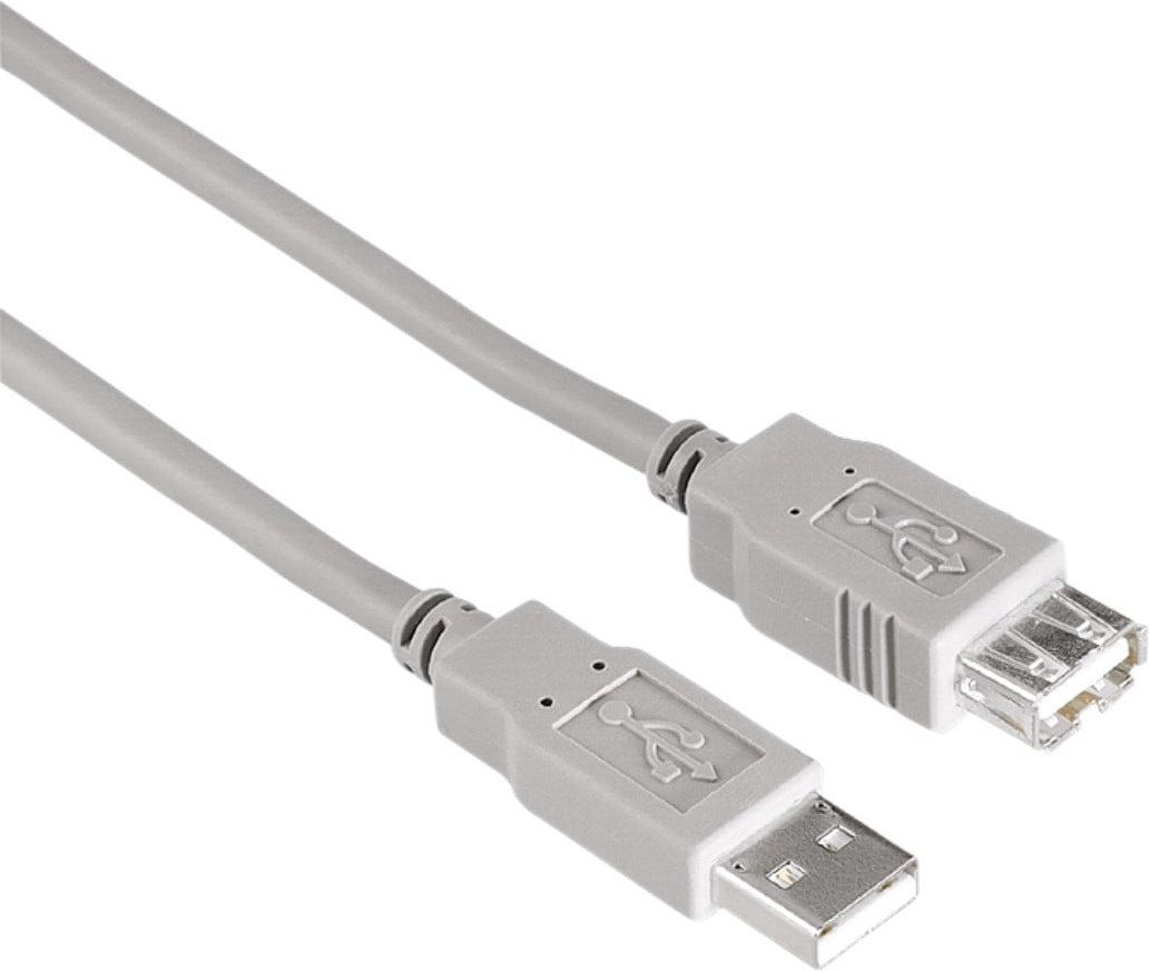 USB-2.0-Verlängerungskabel, Grau, 1,80 m (30619)