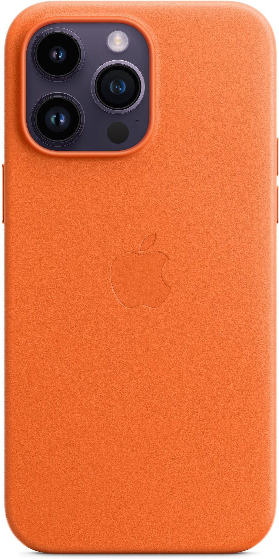 iPhone 14 Pro Max Leder Case mit MagSafe - Orange Handyhülle