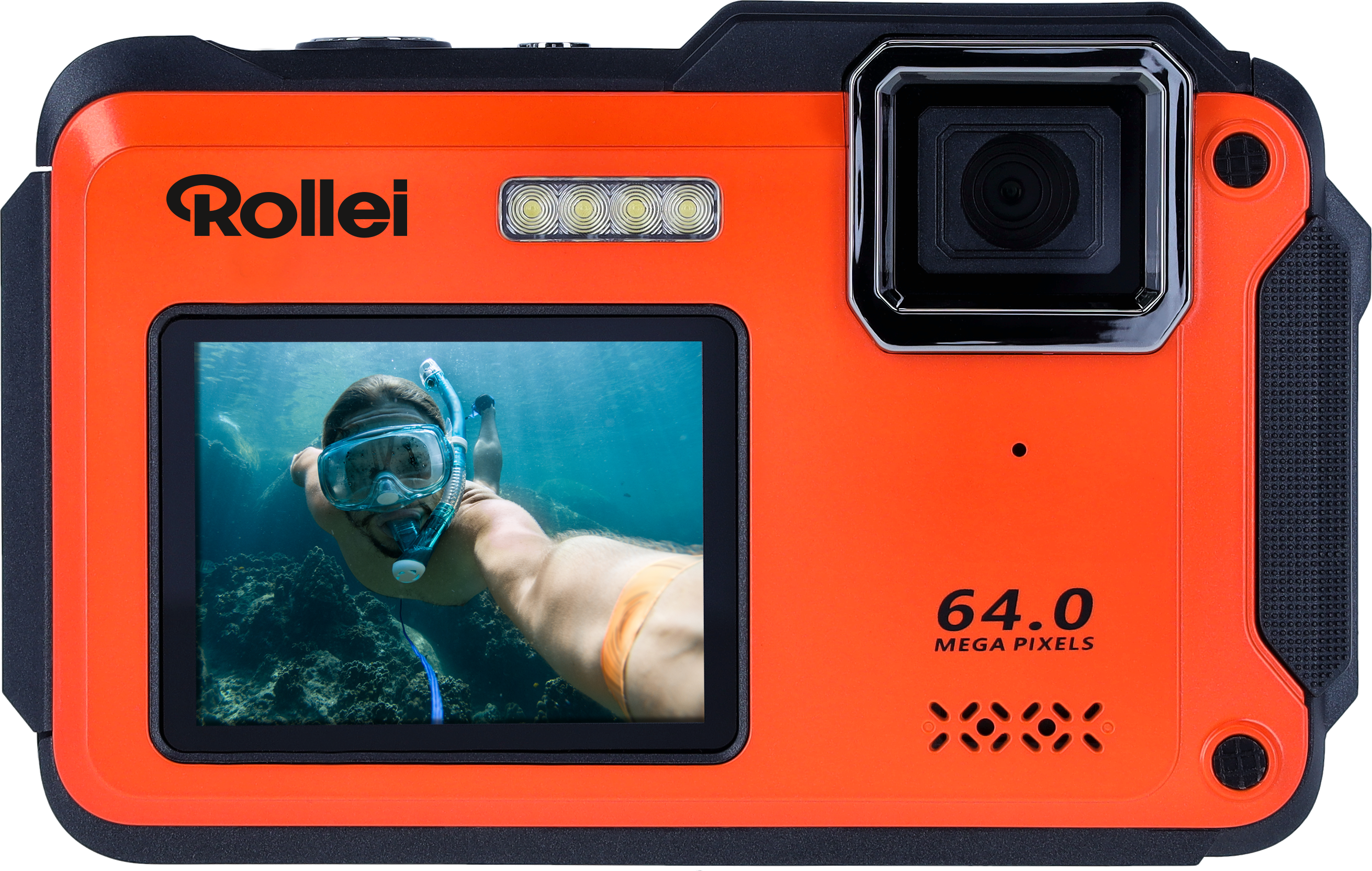 Sportsline 64 Selfie Orange Action Kamera