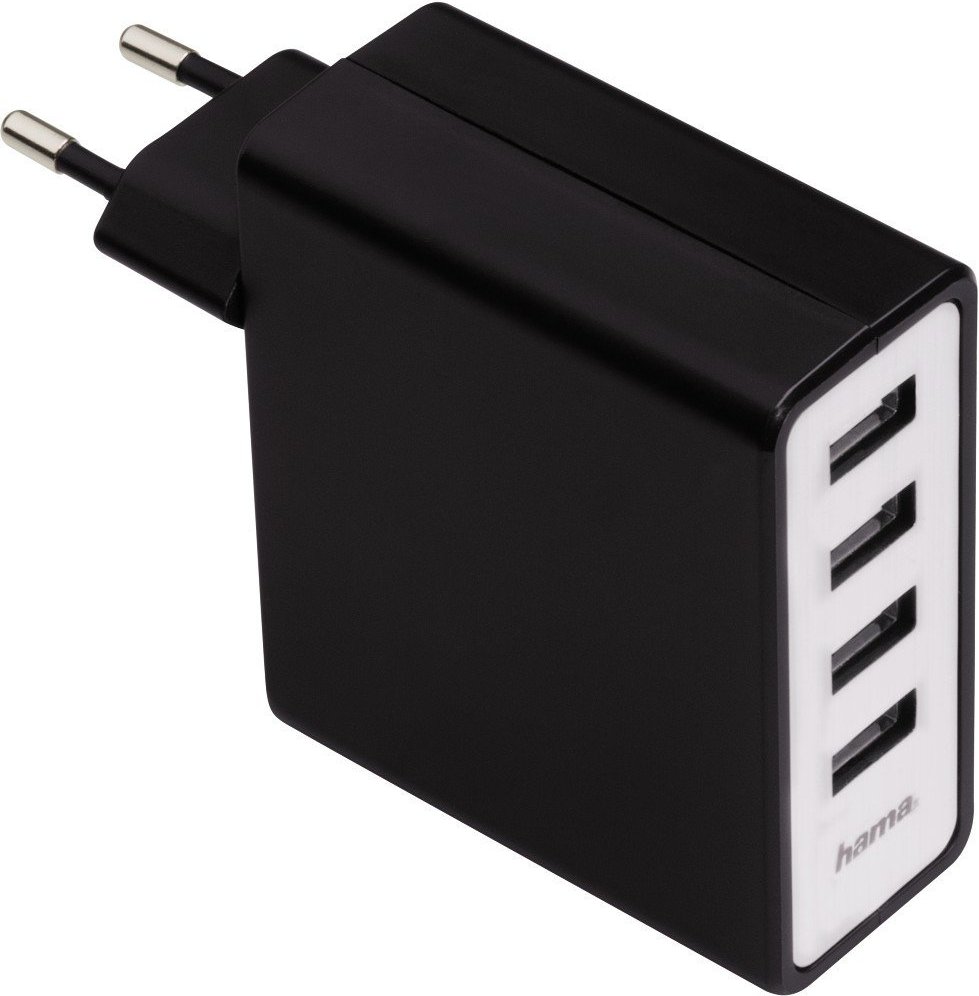 4-fach-USB-Ladeadapter "Auto-Detect" für Tablet-PCs, 5 V/5,1 A, Schwarz (54182)