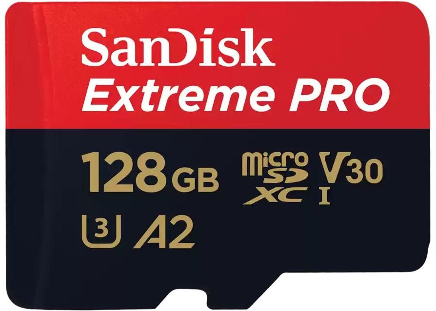 Extreme PRO 128GB (R200MB/s) + Adapter, 2 Jahre RescuePRO Deluxe (214504) micro SDXC Speicherkarte