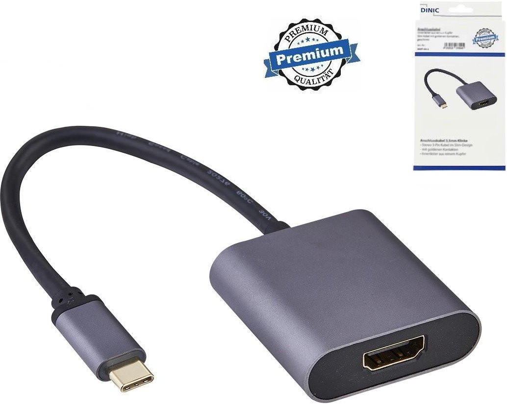 USB-Adapter, USB-C auf HDMI-Buchse, 4K2K bei 60 Hz, HDR, HDCP, Grau