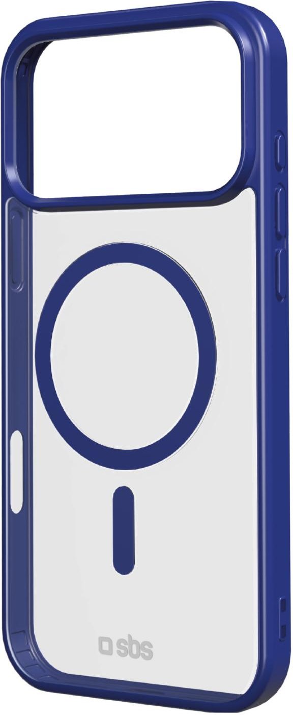 Case für iPhone 17 Pro Max mit farbigen Rändern, kompatibel mit MagSafe Aufladung, Blau