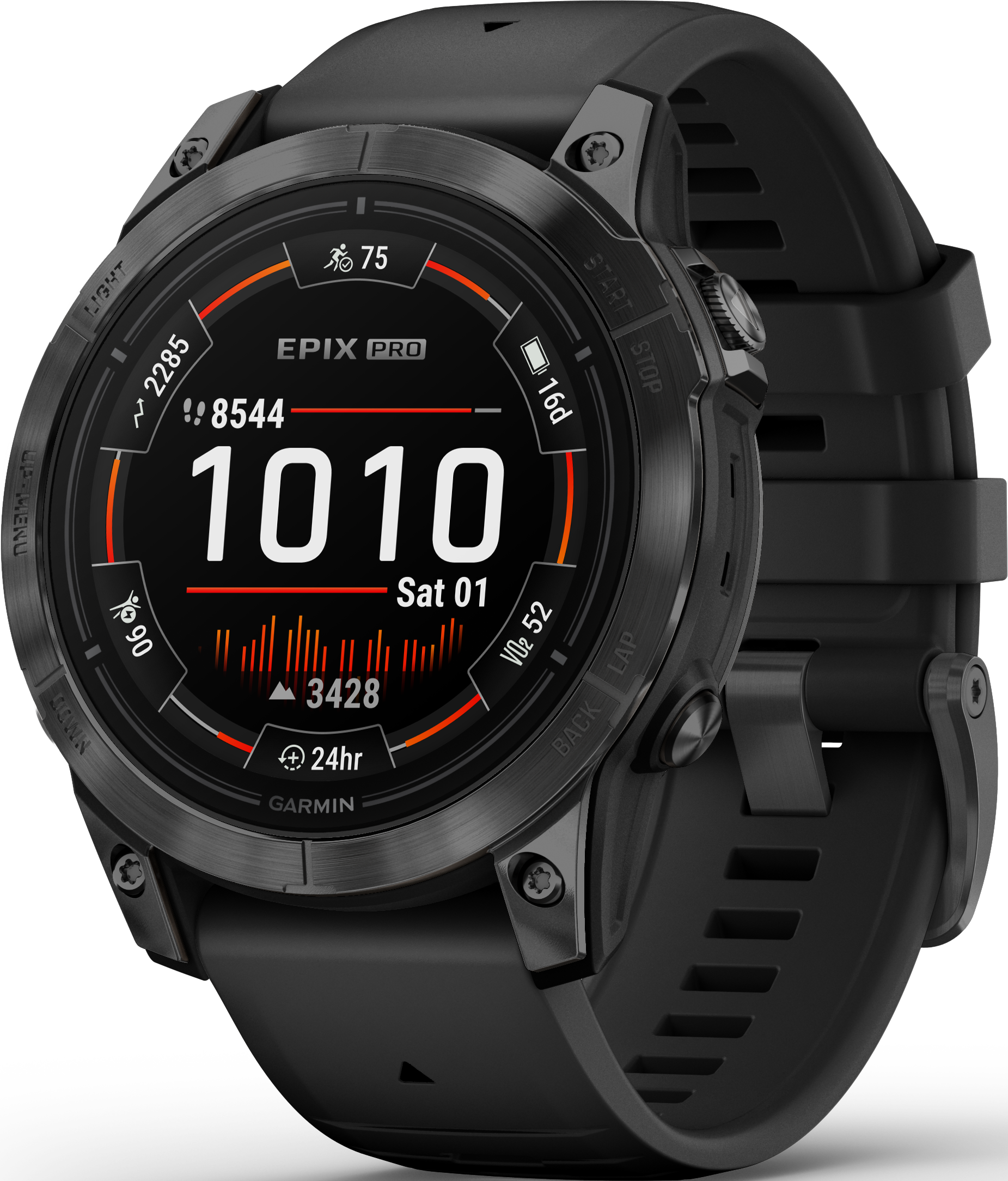 epix Pro (Gen 2) - Standard Edition | 47mm, Schwarz/Schiefergrau mit QuickFit-Silikon-Armband 22 mm Smartwatch