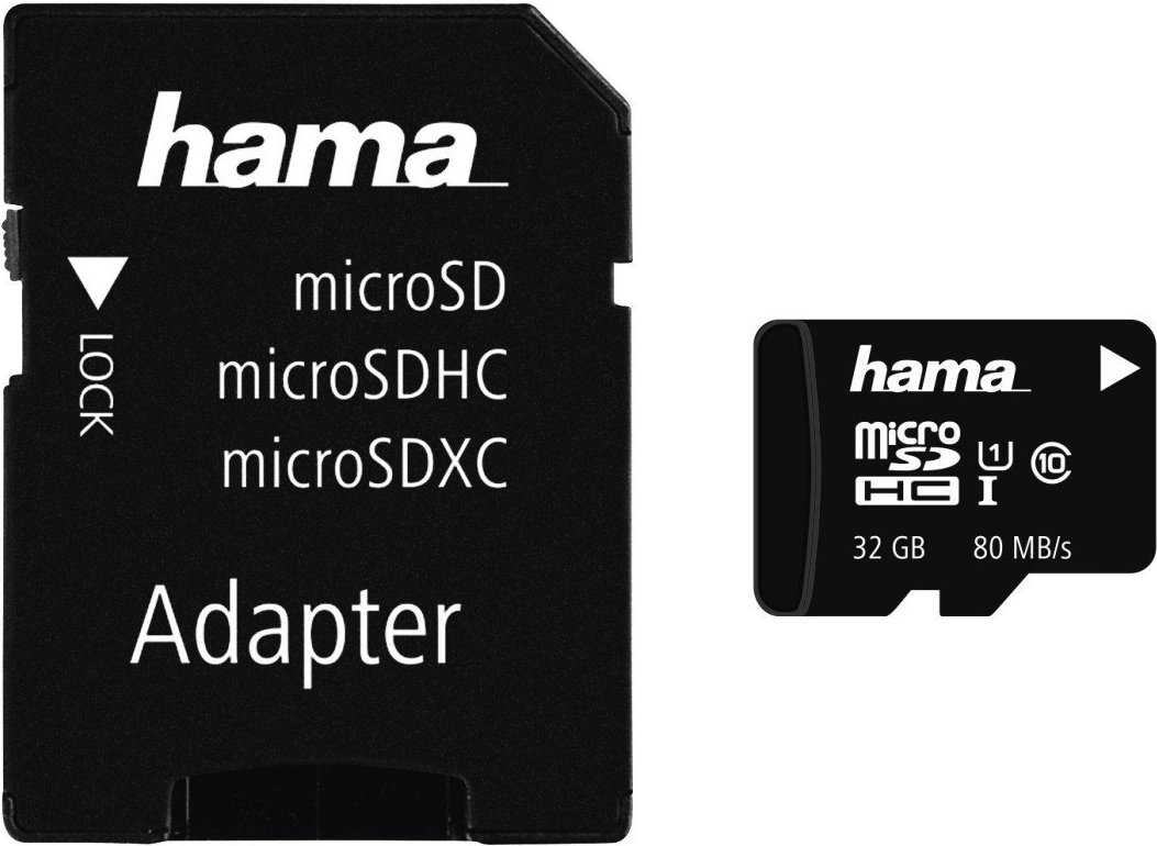 microSDHC 32GB Class 10 UHS-I 80MB/s + Adapter/Foto (00124151)