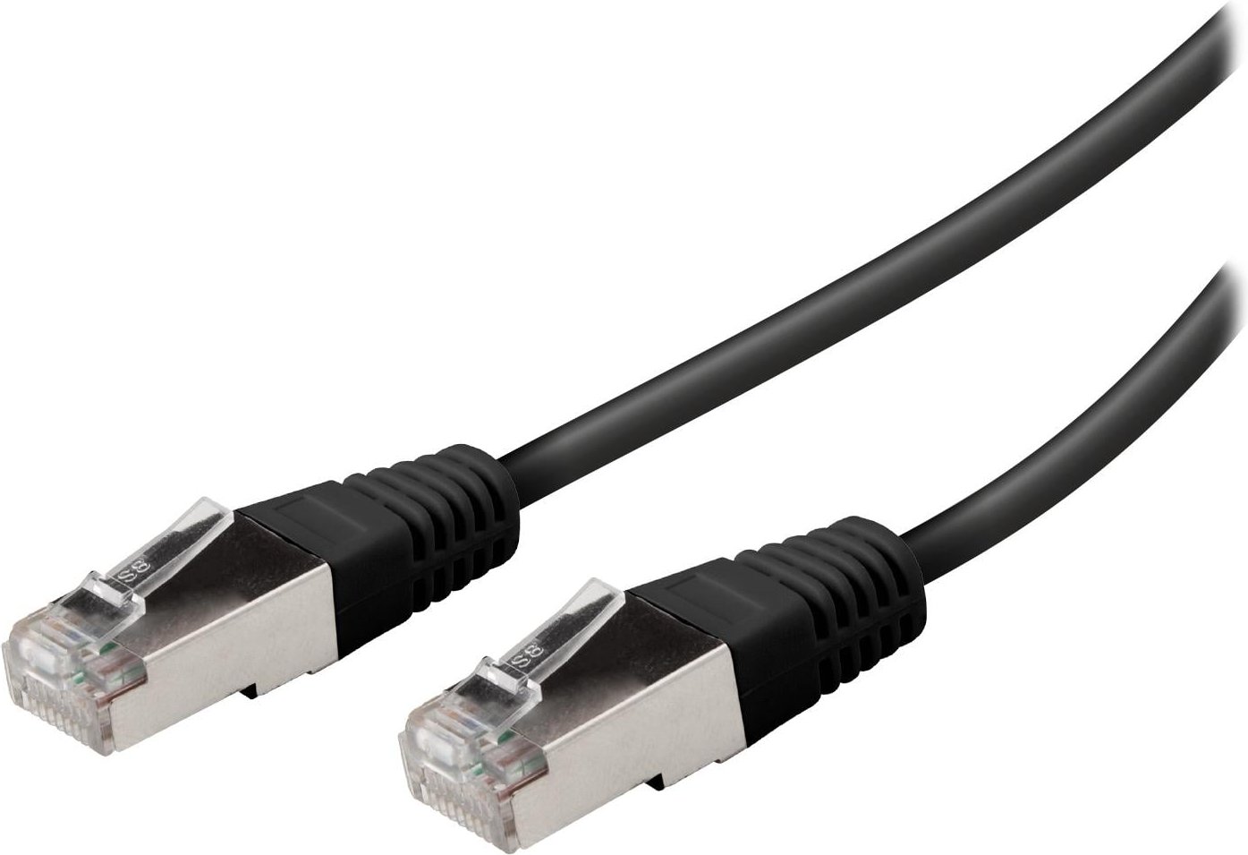 S/FTP CAT 6a Netzwerkkabel, 10m, schwarz