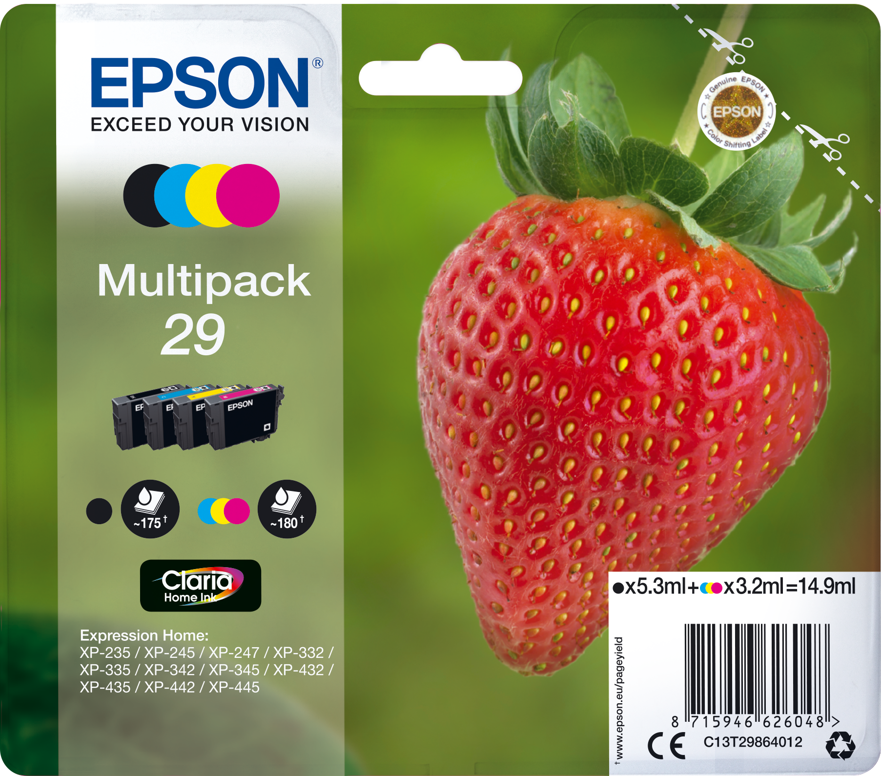 Thumbnail - C13T29864012 Erdbeere MultiPack Druckerpatrone