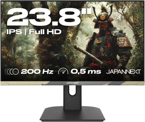 JN-IPS238FHD200F-HSP-CAMO, Schwarz, 24 Zoll, Full HD, IPS, 200 Hz, 0,5 ms Gaming-Monitor