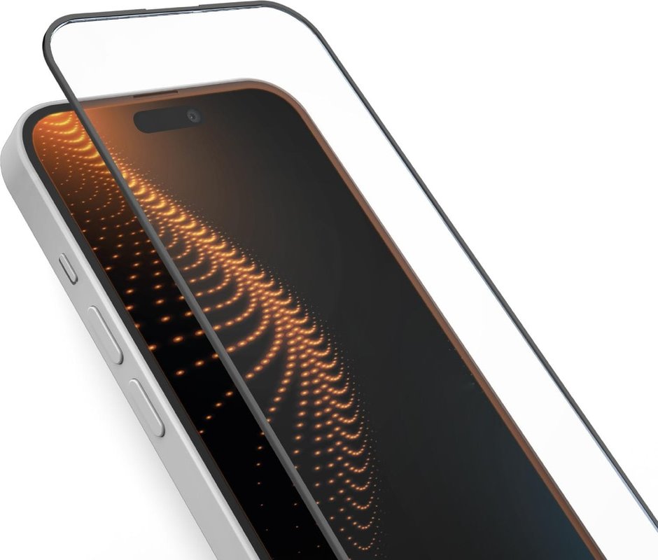 Extrem widerstandsfähiges Glas für iPhone 16/iPhone 15/iPhone 15 Pro mit D3O-Technologie, Transparent