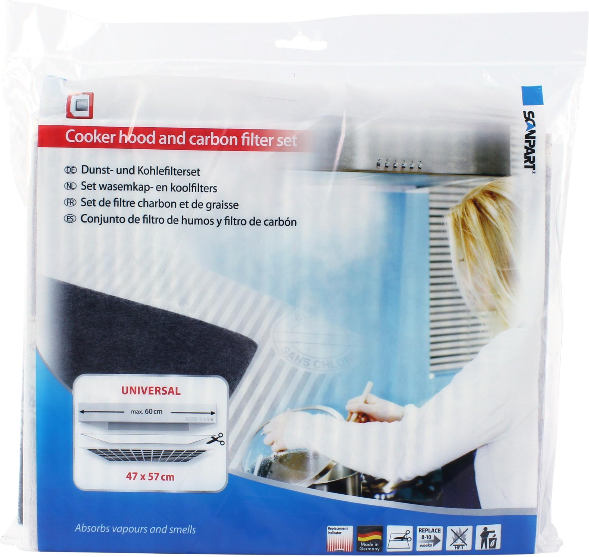 Fett- und Aktivkohlefilterset 47x57cm