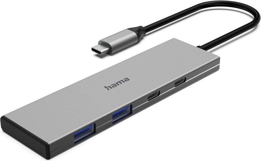 USB-C-Hub, 4 Ports, 2x USB-A, 2x USB-C, USB 3.2 Gen2, 10 Gbit/s, PD, Alu (00200147)
