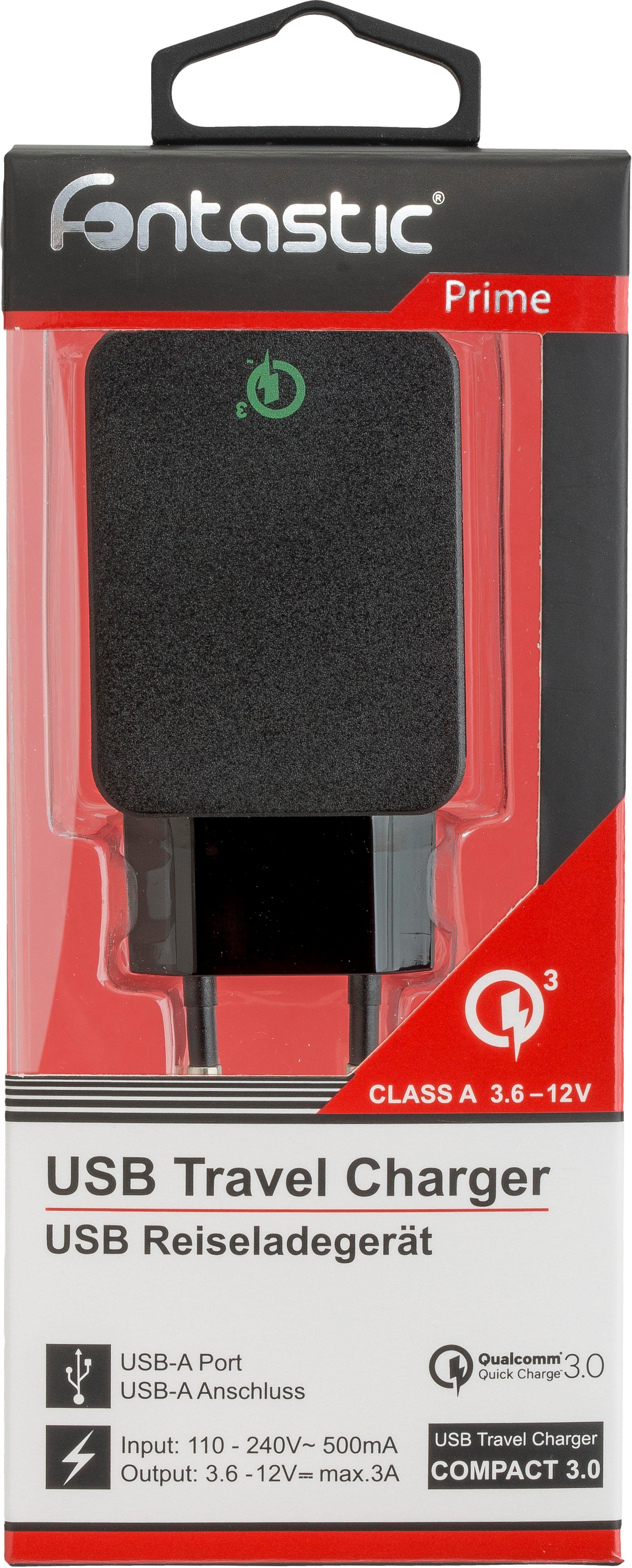 USB Travel Charger Quick 3.0 USB schwarz