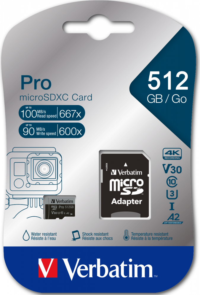 Pro U3 512GB Micro SDXC Karte, mit Adapter
