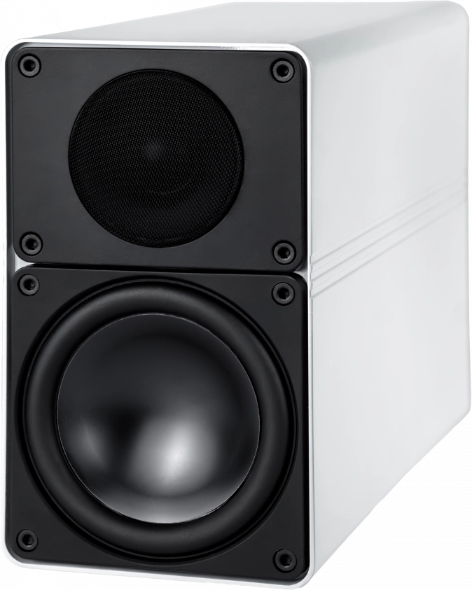 Elegant BS 305 weiss hochglanz Stück Regal-Lautsprecher