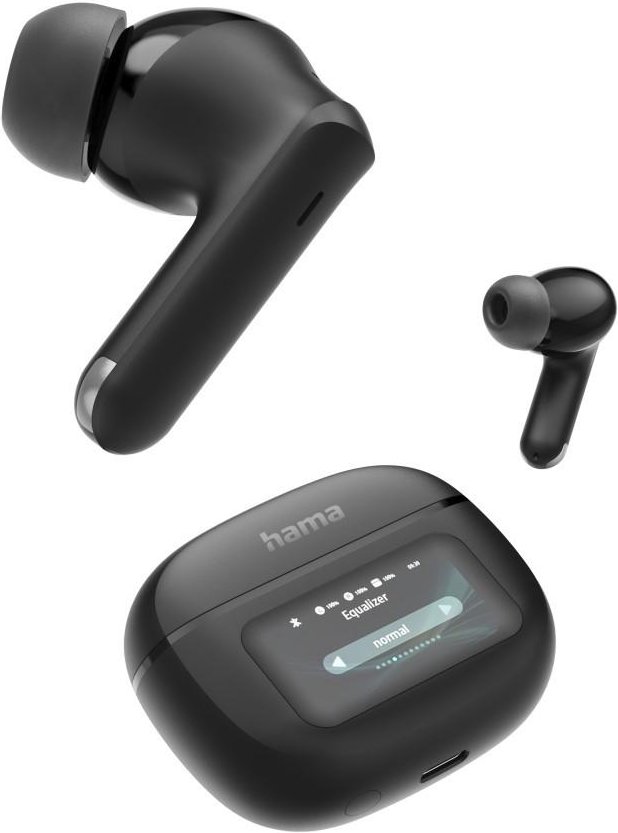 Bluetooth®-Kopfhörer "Spirit Touch", TWS, ANC, mit Display, In-Ear, Schwarz (00221820)