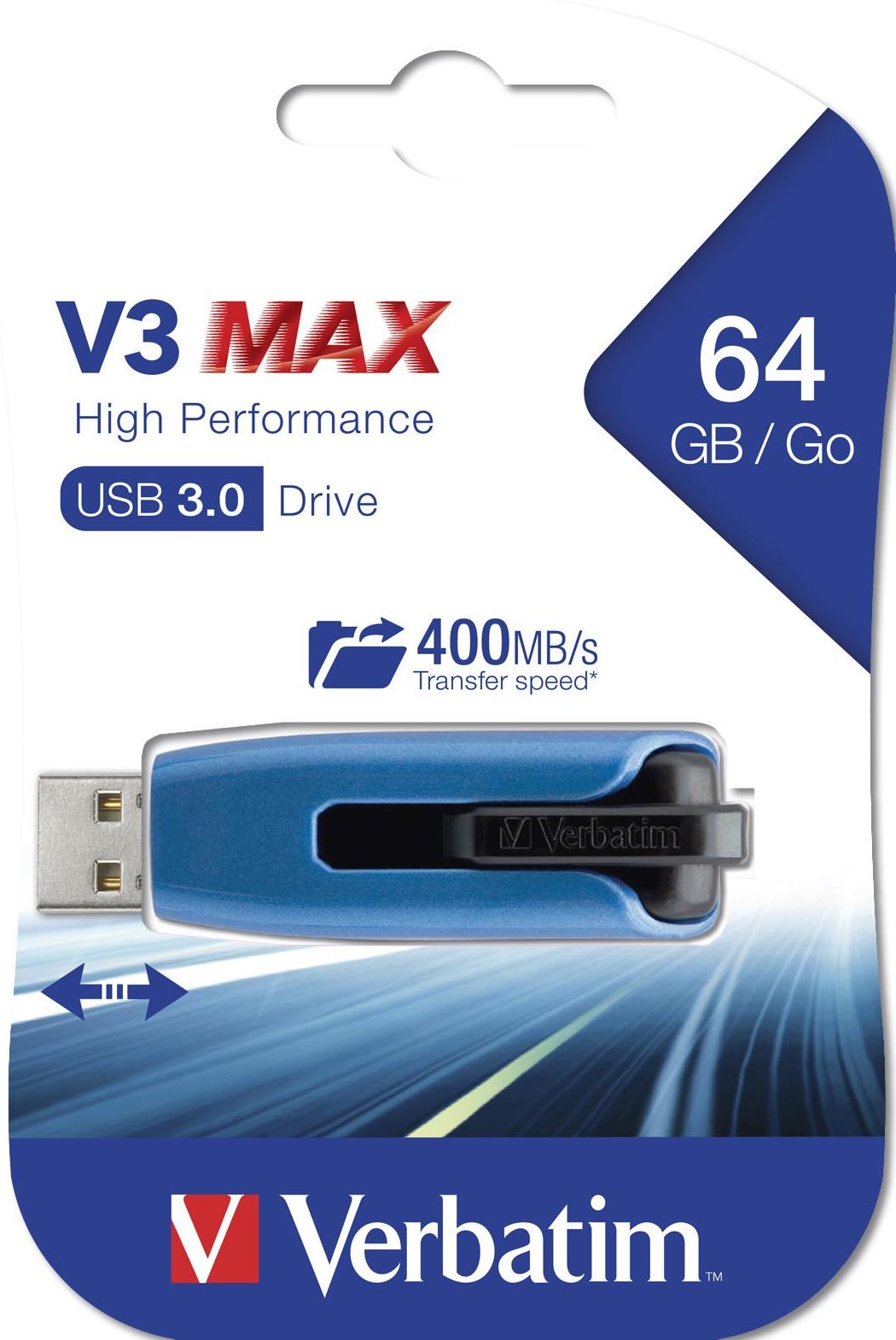V3 Max USB 3.0 64 GB blau USB-Stick