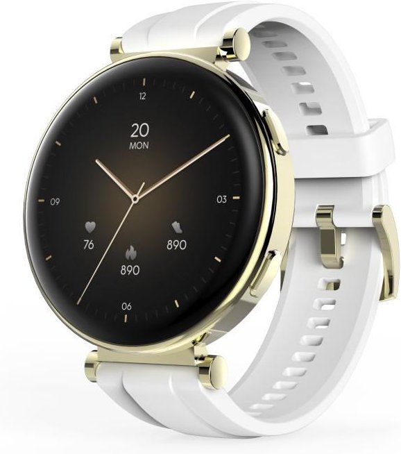 Smartwatch "7000", AMOLED 1.32", Telefonfunktion, wasserdicht, rund, Gold (00178622)