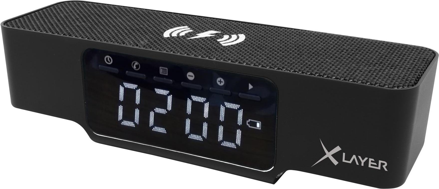 Wireless Charging Alarm Clock (schwarz) Digitaluhr