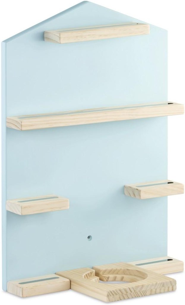 Regal für Toniebox® und Tonies® “Haus“, magnetische Aufbewahrung, Blau (00132428)