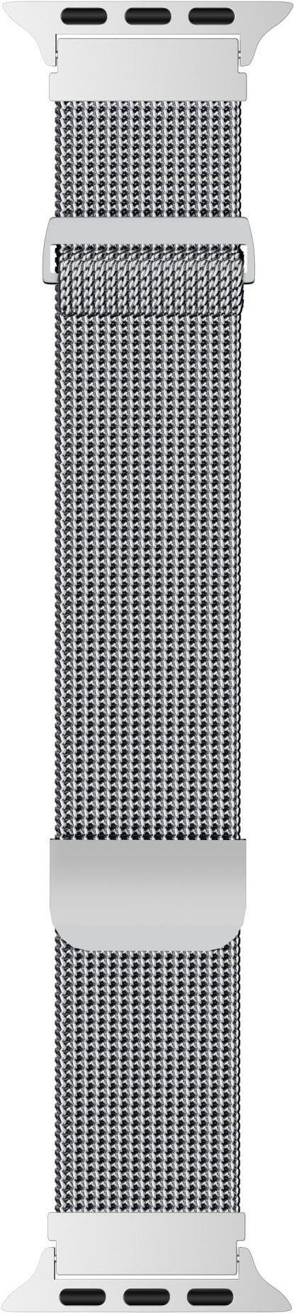 Armband Gala Strap für Apple Watch 42 (Serie 1/ 2/ 3)/ 44/ 45/ 46/ 49mm Milanaise Silver (23125)
