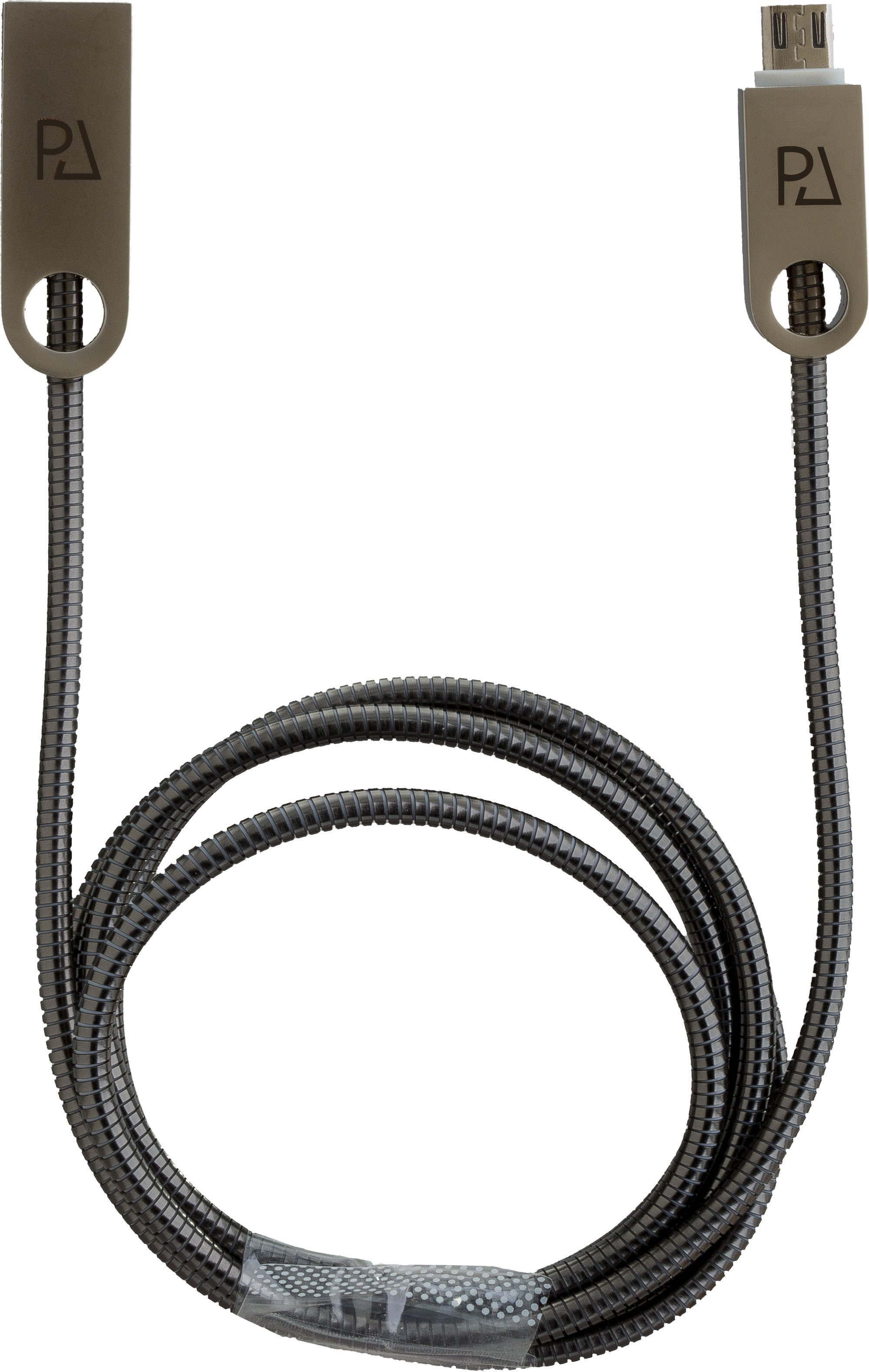 USB Data Cable METAL HIGH END Micro-USB Anthrazit mit Sync- und Ladefunktion