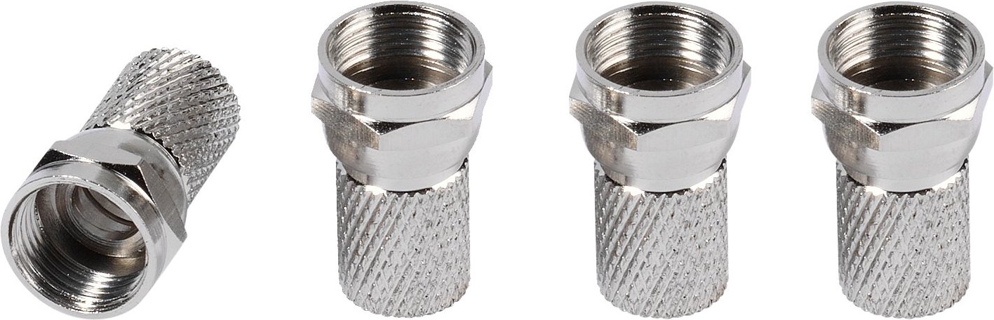 F-Stecker, 7,0 mm, 4 Stück (44001)