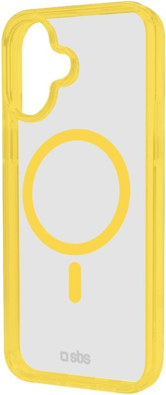 Case für iPhone 16 mit farbigen Rändern, kompatibel mit MagSafe Aufladung, Gelb