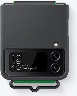 Galaxy Z Flip4 Silicone Cover with Ring Schwarz Handyhülle