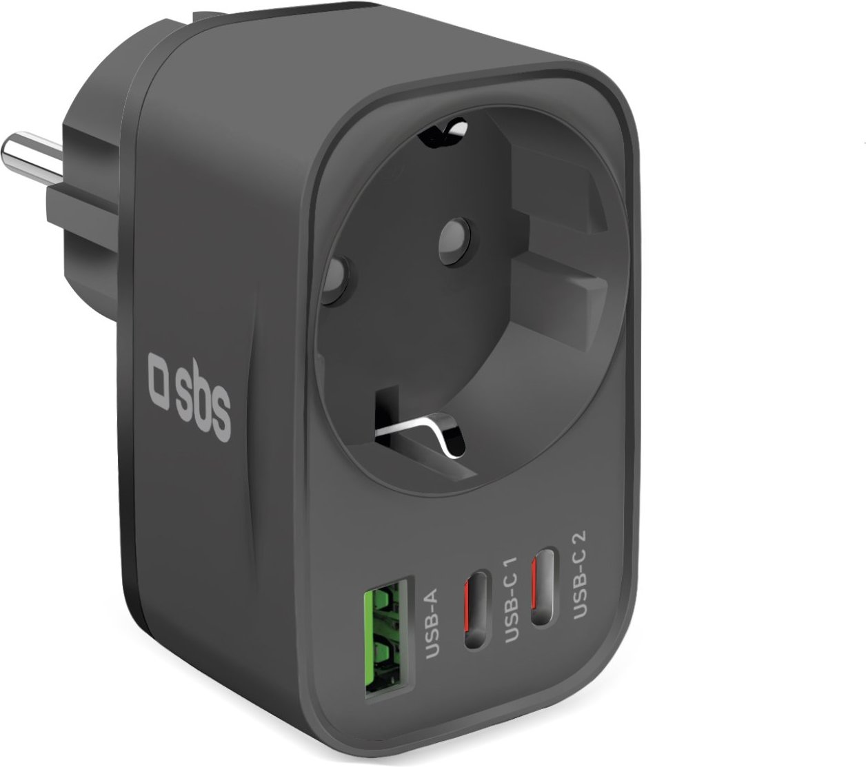 Mehrfachstecker-Ladegerät 30 W, Schwarz