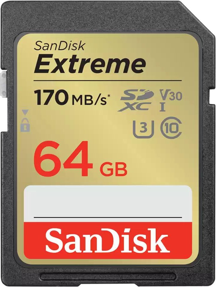 SDXC Extreme 64GB (170/80 MB/s R/W) + 1 Jahr RescuePRO Deluxe (121579) Speicherkarte