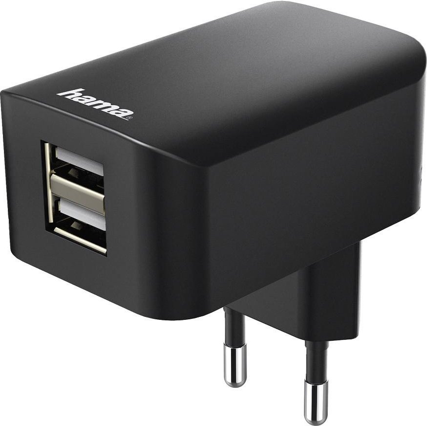 Ladegerät, 2-fach USB, 3.1 A, Schwarz (181512)