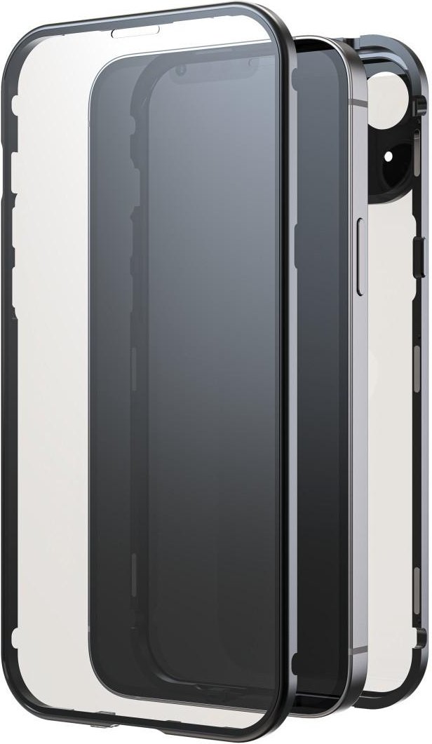 Cover "360° Glass" für Apple iPhone 15 Plus, Schwarz (00221299) Handyhülle