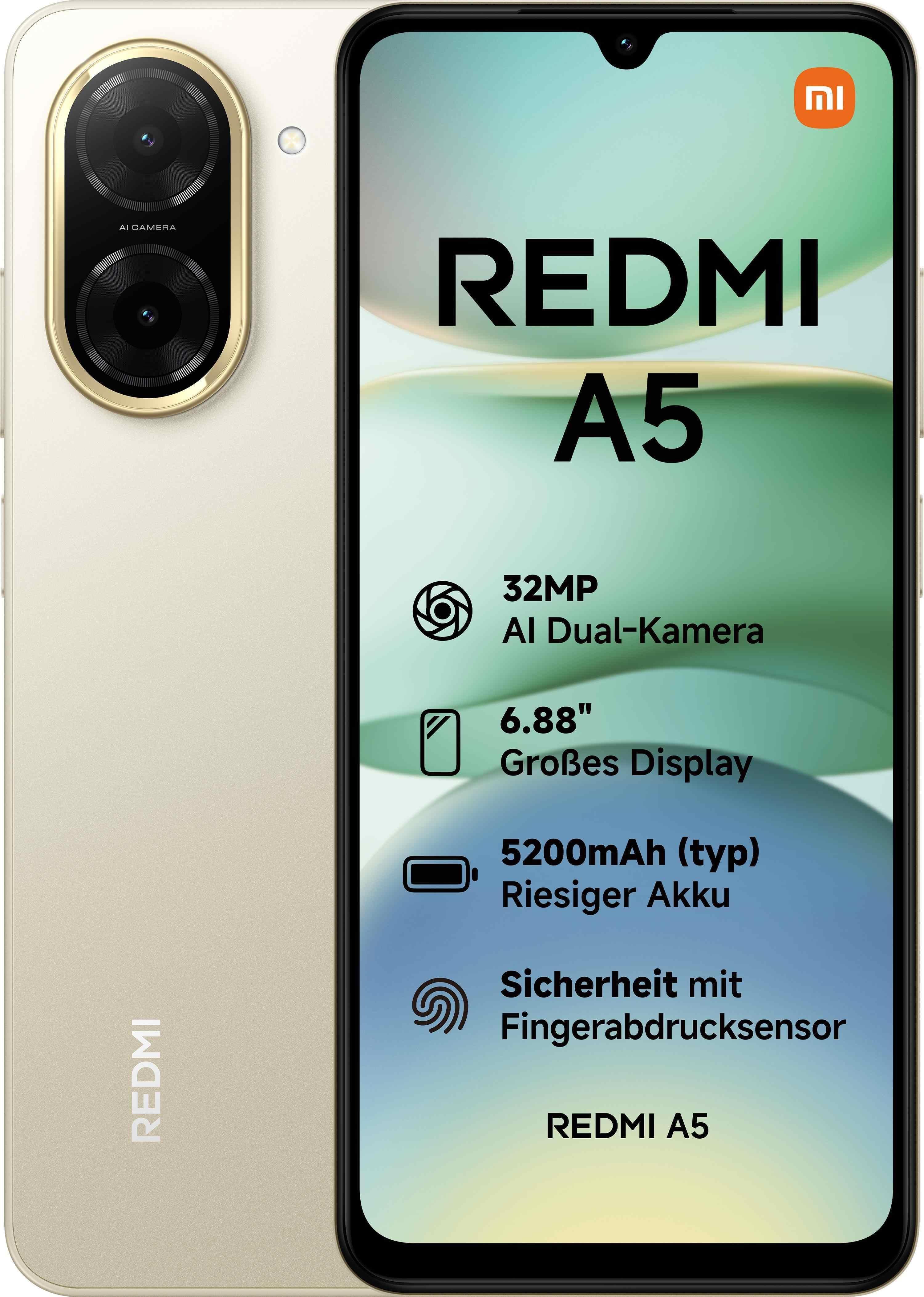 Redmi A5 3GB + 64GB Gold Smartphone