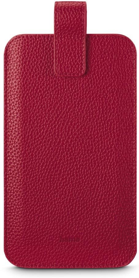 Handytasche, universal, für Handys mit 16,0 x 8,9 x 1,2 cm, Kunstleder, Rot (00137097)