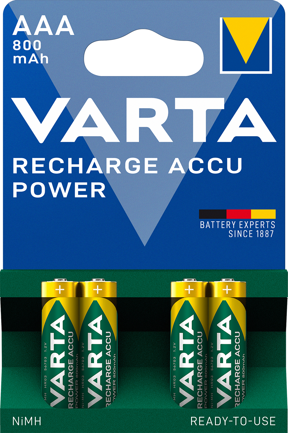 RECHARGE ACCU Power AAA, 4er Stück Akku