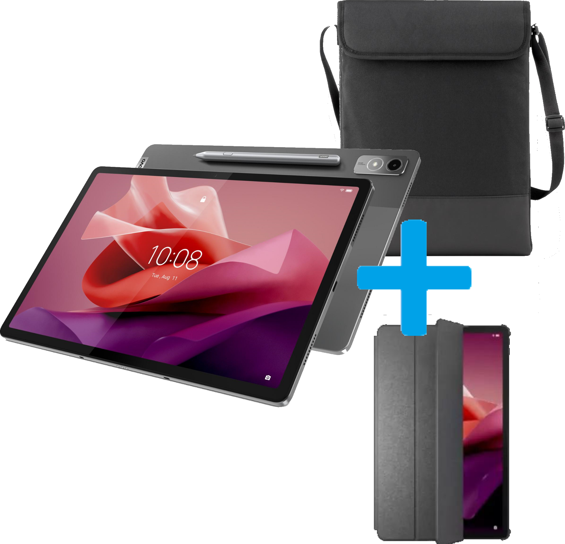 Tab P12, Grau, 12,7 Zoll, 8 GB, 128 GB inkl. Folio Case und Tablettasche