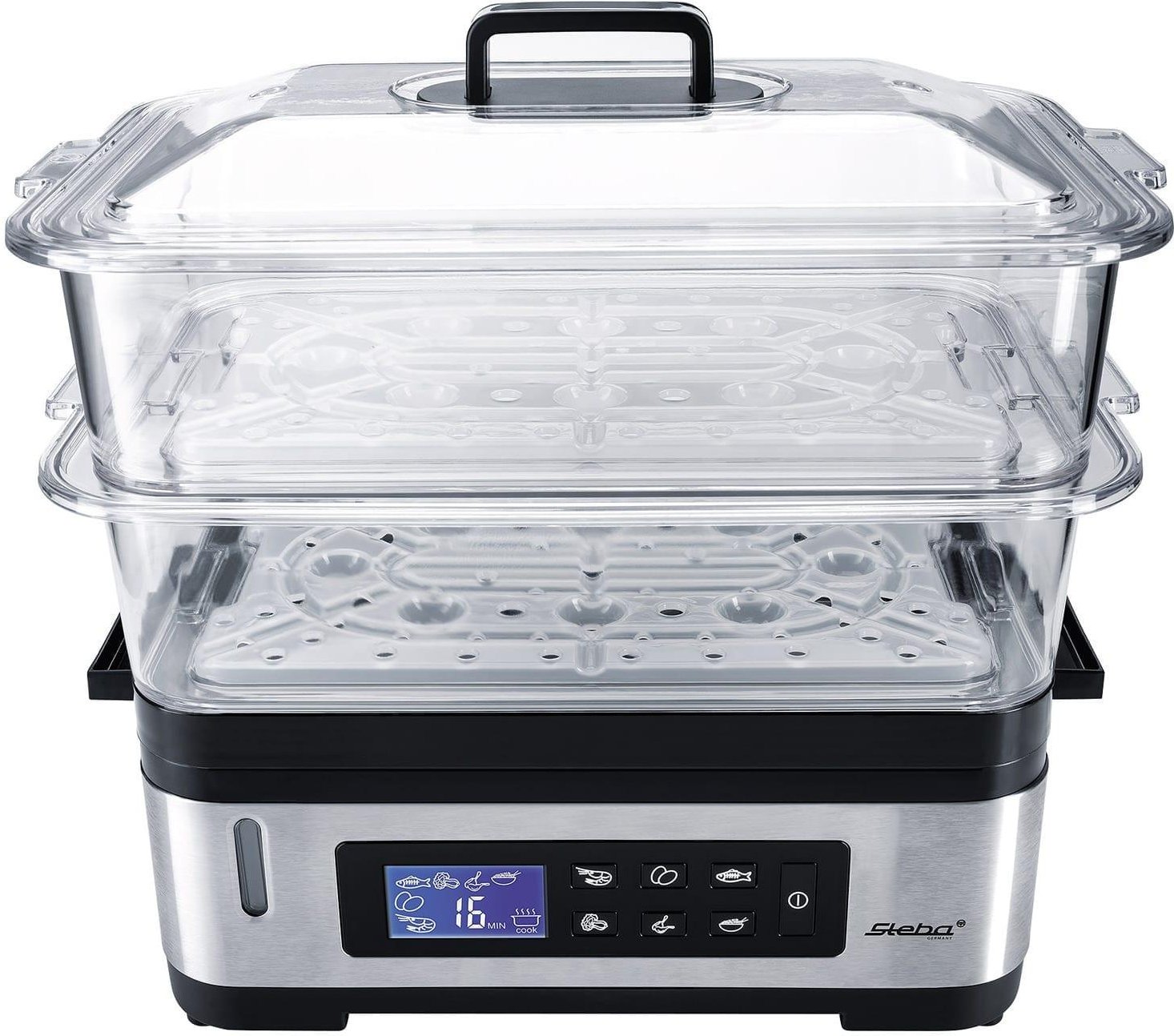 DG 2 Edelstahl/schwarz Dampfgarer