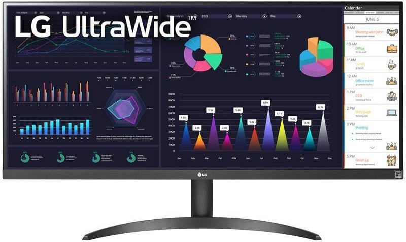Monitor UltraWide 34WQ500-B, Schwarz, 34 Zoll, Full-HD, IPS, 100 Hz, 5 ms