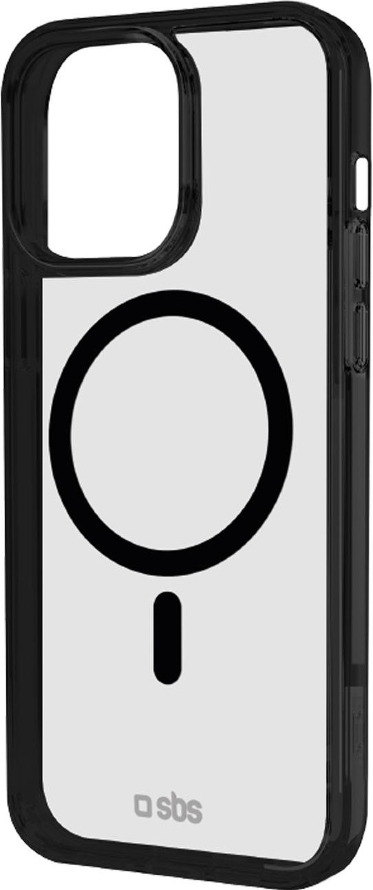 Case für iPhone 15 mit farbigen Rändern, kompatibel mit MagSafe Aufladung, Schwarz