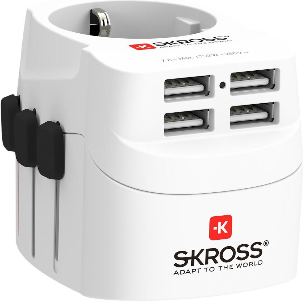 Reisestecker "PRO Light USB 4 Port" (Type A), Weiß (00192224)