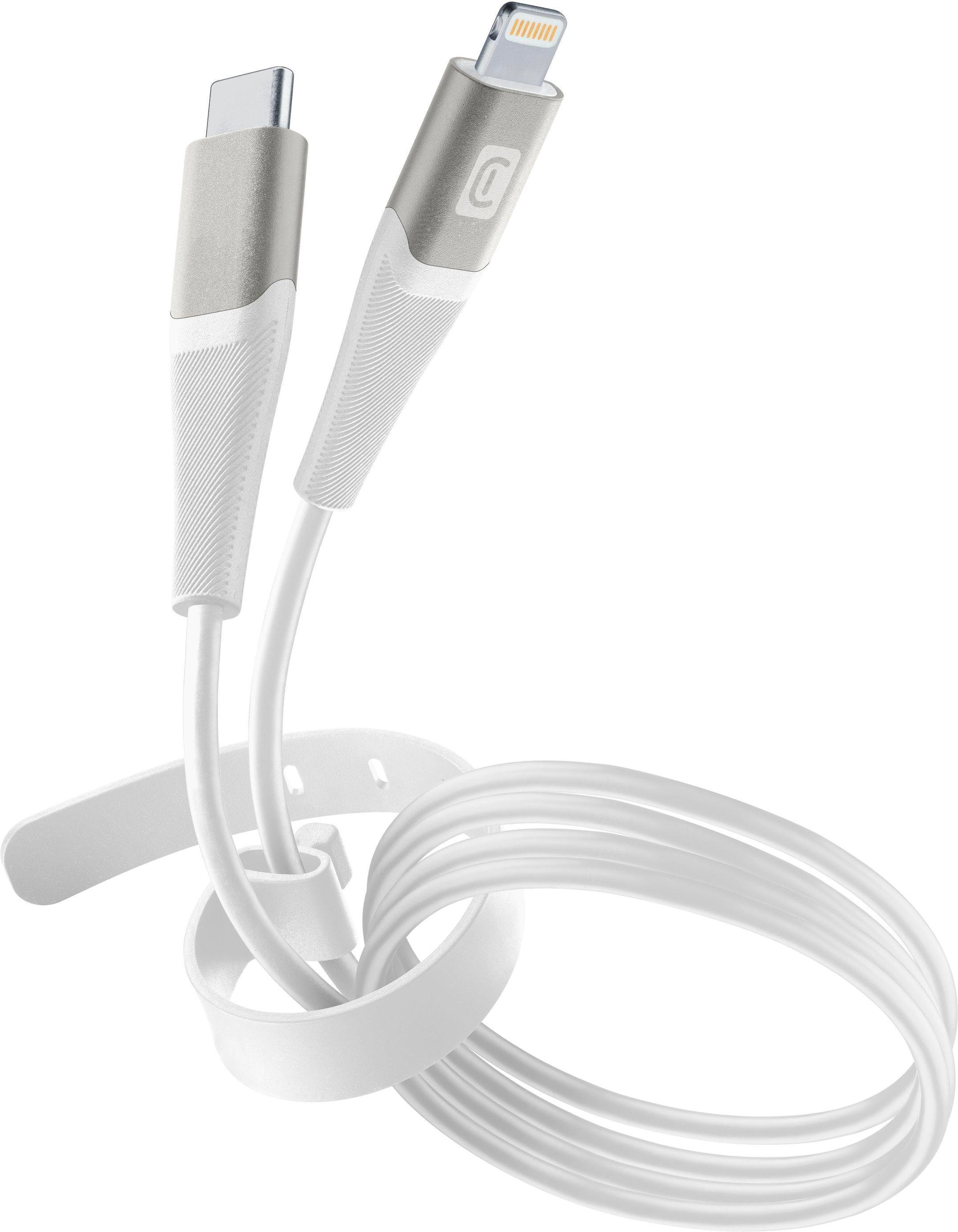 Pro+ Data Cable Belt 1,2m USB Typ-C/ Apple Lightning White (60288)