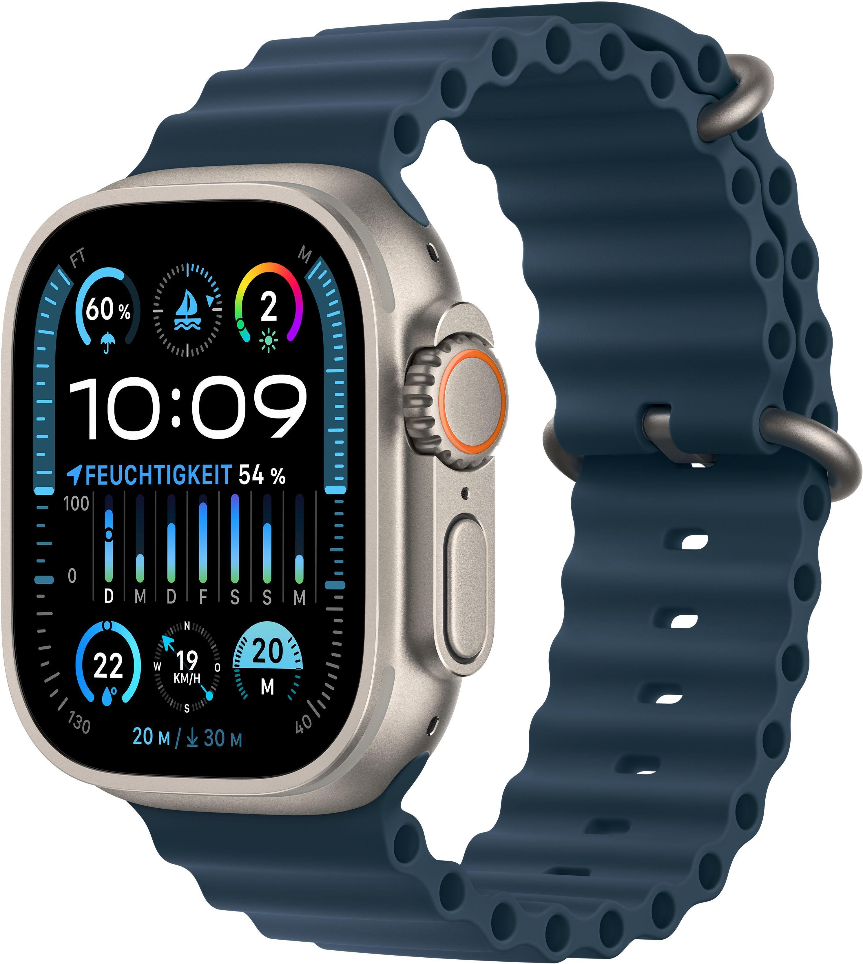 Thumbnail - Watch Ultra 2 GPS + Cellular, 49 mm Titangehäuse, Ocean Armband Blau