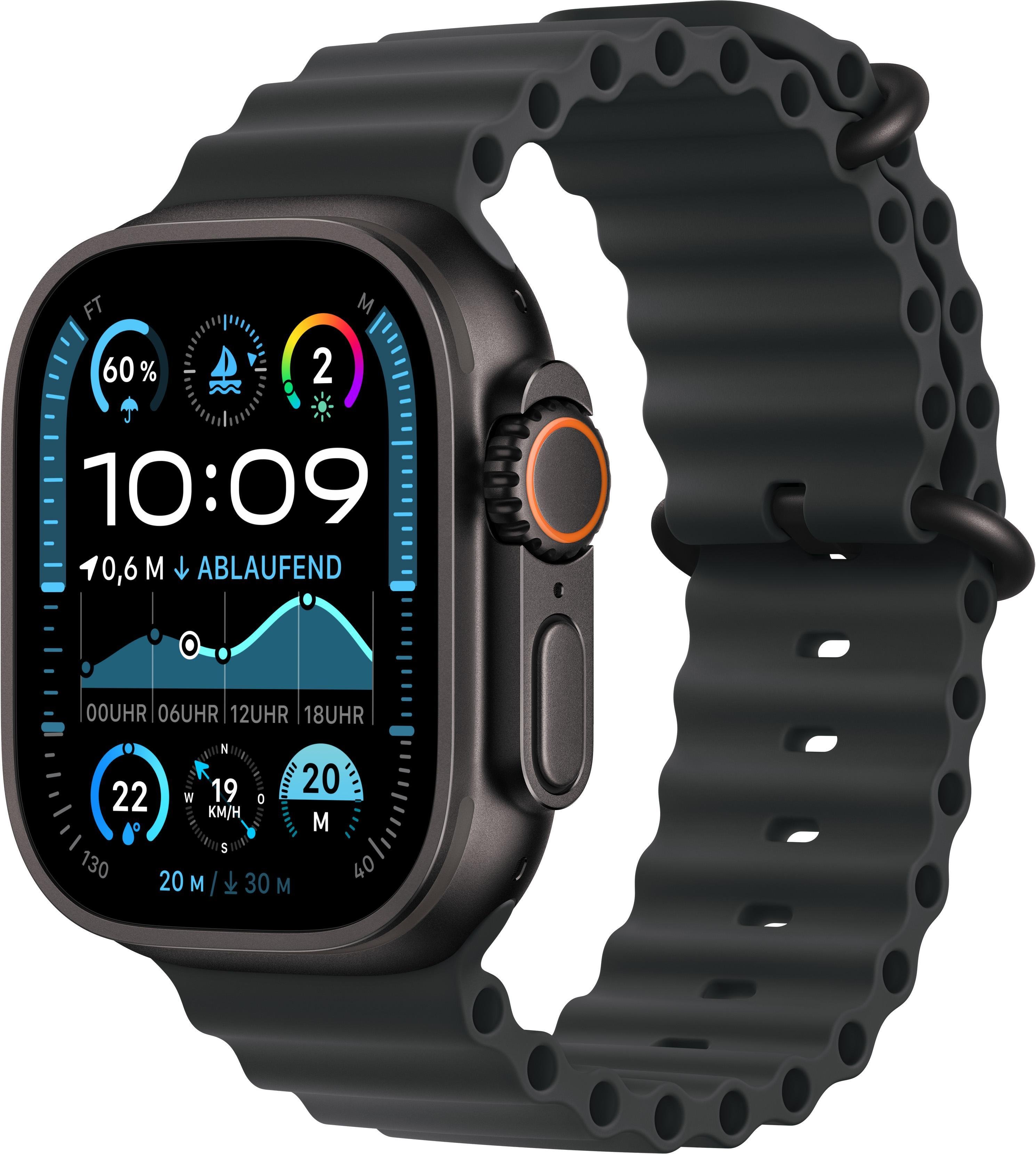 Thumbnail - Watch Ultra 2 GPS + Cellular, 49 mm Schwarz Titangehäuse, mit Schwarz Ocean Band