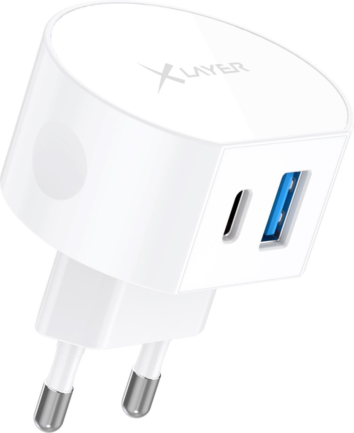 Ladegerät Dual Typ C (USB-C) 20 Watt weiß