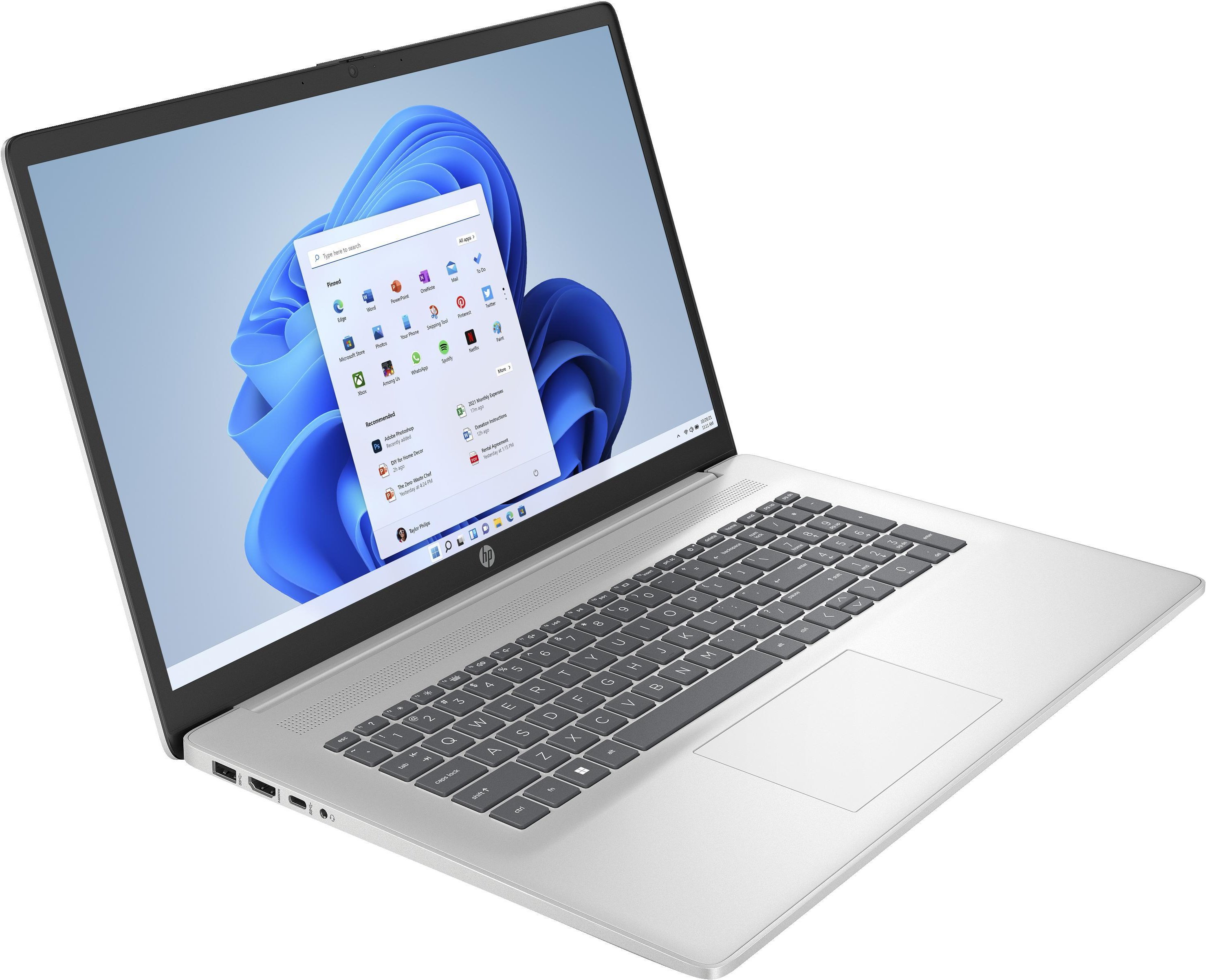 HP 17-cp3674ng, Natural Silver, 17,3 Zoll, Full HD, IPS, AMD Ryzen 7 7730U, 16 GB, 512 GB SSD